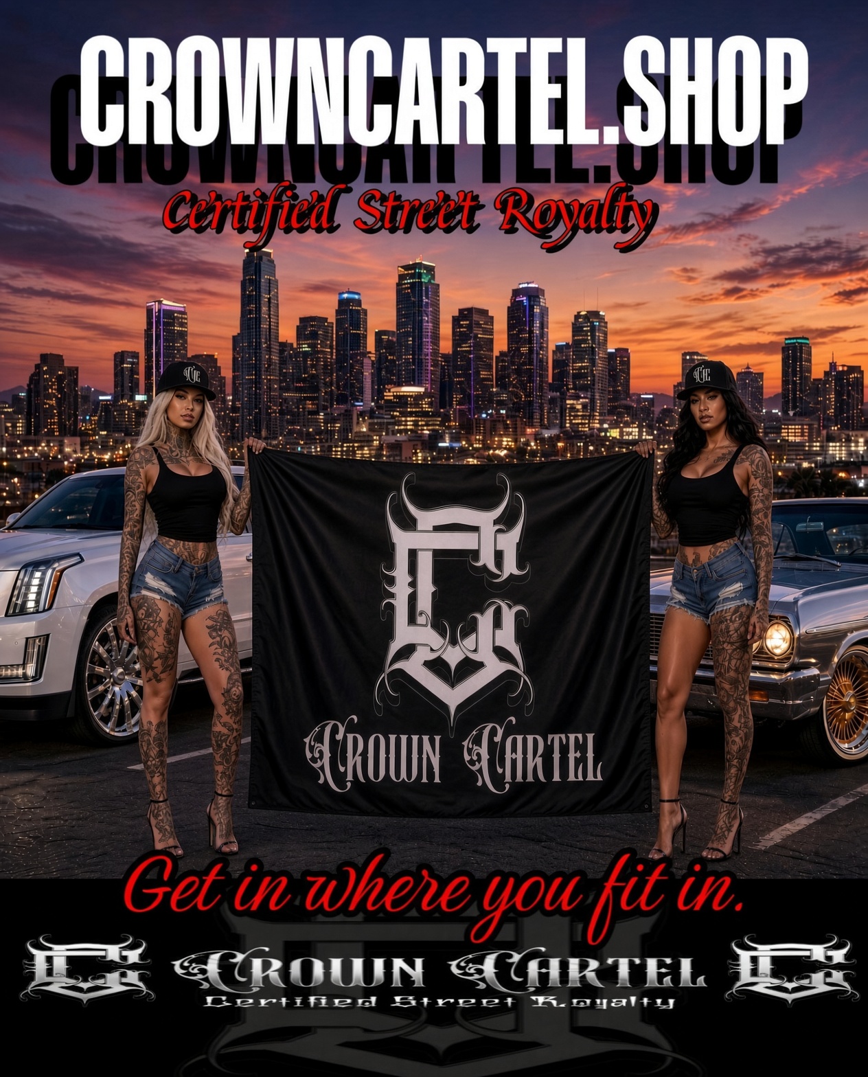 crowncartel.shop — Certified Street Royalty, get in where you fit in